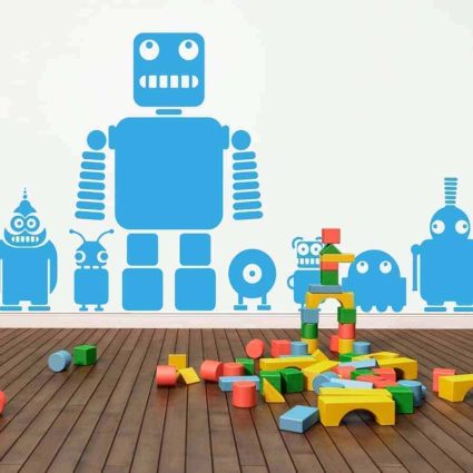 10 Robotter - Wallsticker