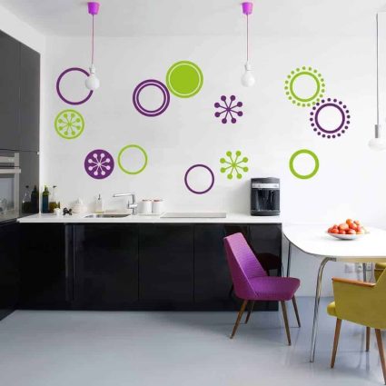 18 Retro Cirkler - Wallsticker