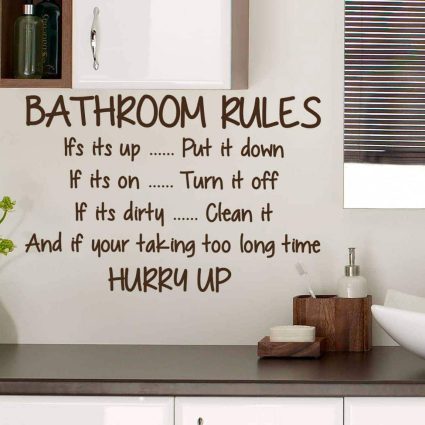 Bathroom Rules - Wallsticker