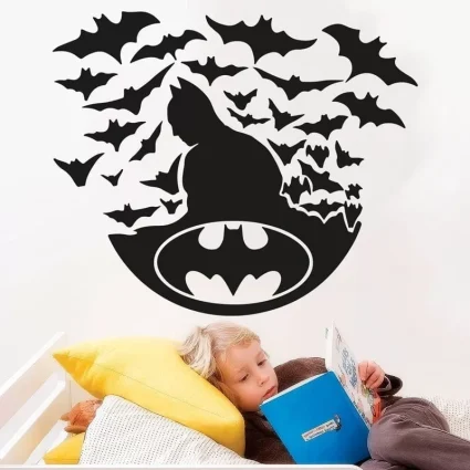 Batman Med Flagermus - Wallsticker