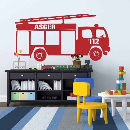 Brandbil - Wallsticker