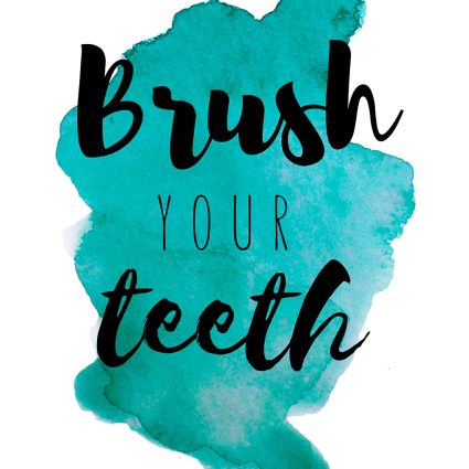 Brush your teeth - Turkis af Pluma Posters