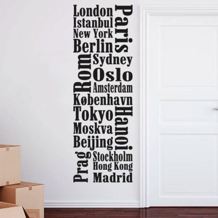 Byer I Verden - Wallsticker