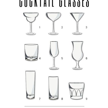 Cocktail glasses af Pluma Posters