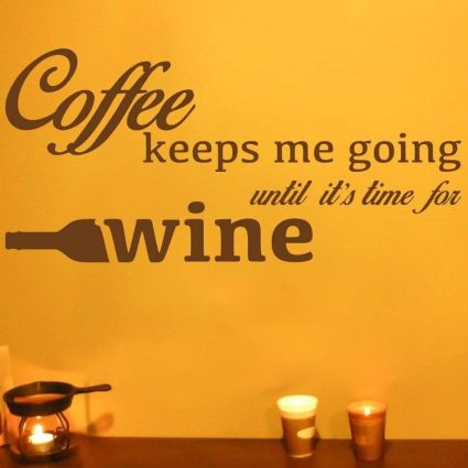 Coffee - Wine - Wallsticker
