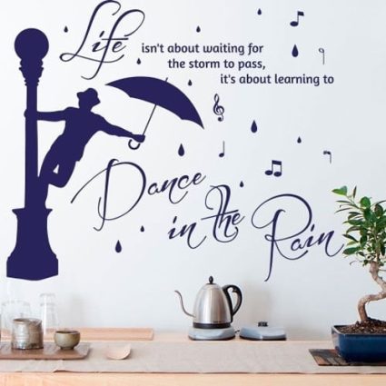 Dance In Rain - Wallsticker
