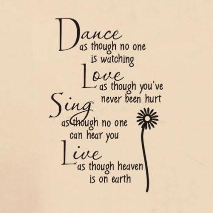 Dance Love Sing Live - Wallsticker