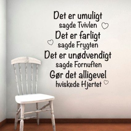 Det Er Umuligt - Wallsticker
