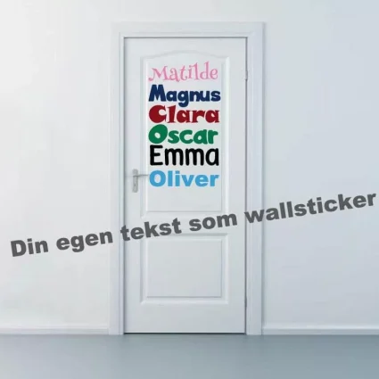 Din Egen Tekst - En Linje - Wallsticker