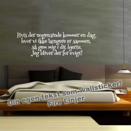 Din Egen Tekst - Fire Linjer - Wallsticker
