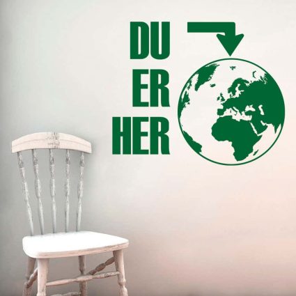 Du Er Her Jorden - Wallsticker