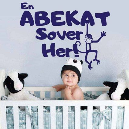 En Abekat Sover Her - Wallsticker