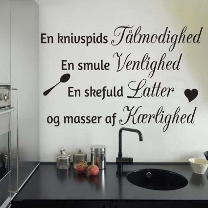 En knivspids Tålmodighed - Wallsticker