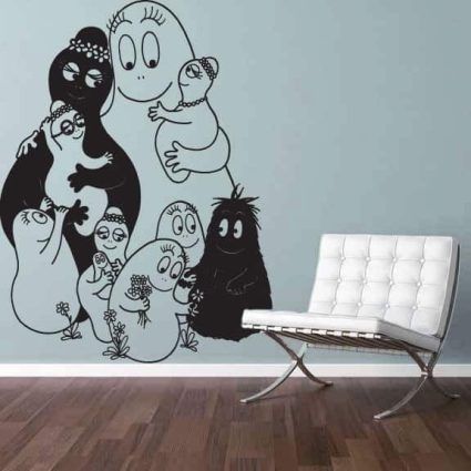 Familien Barbapapa - Wallsticker