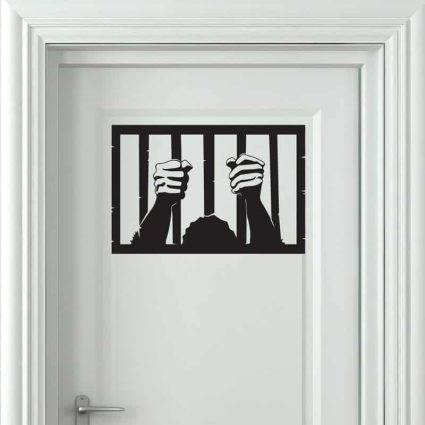Fange Bag Tremmer - Wallsticker