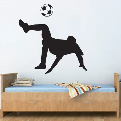 Fodboldspiller Laver Saksespark - Wallsticker
