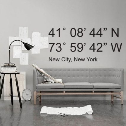 GPS Koordinater - Wallsticker
