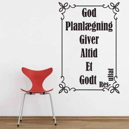 God Planlægning - Wallsticker