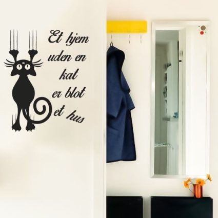 Hjem Med Kat - Wallsticker