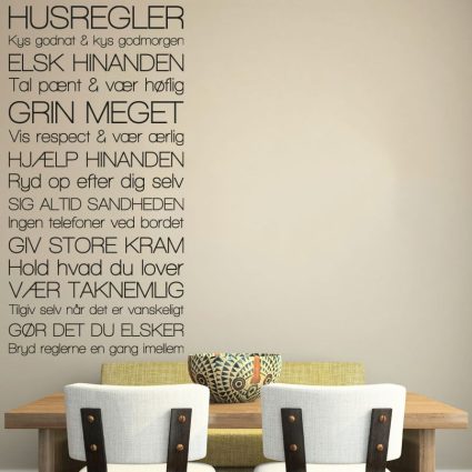 Husregler - V2 - Wallsticker