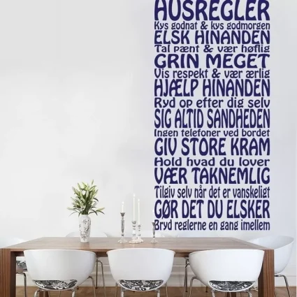Husregler - Wallsticker