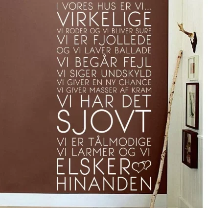 I Vores Hus - V2 - Wallsticker