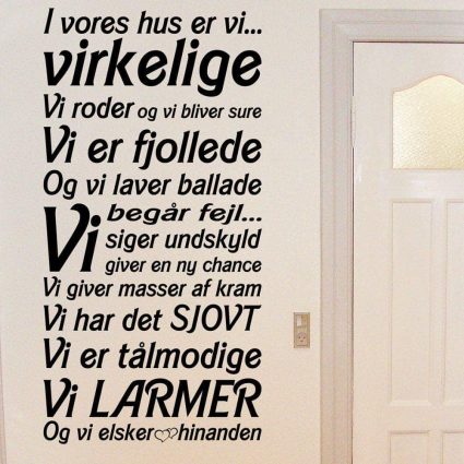 I Vores Hus - Wallsticker