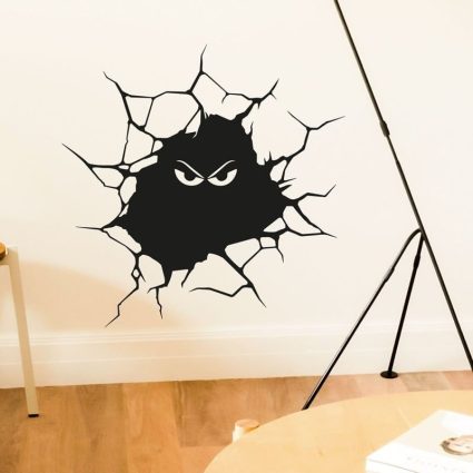 Kigger Ud Af Hul - Wallsticker