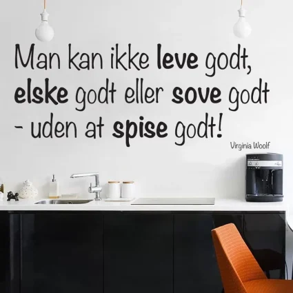 Leve, Elske, Sove, Spise Citat - Wallsticker