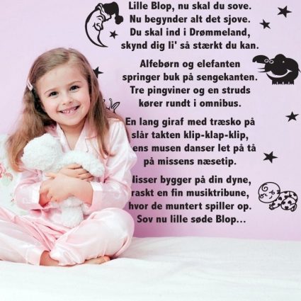 Lille Blop - Med Eget Navn - Wallsticker