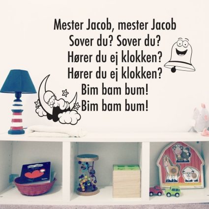 Mester Jacob Første Vers - Wallsticker