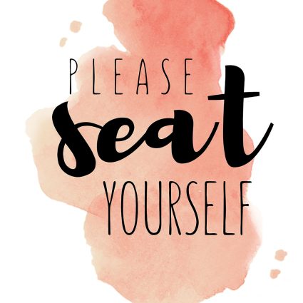 Please seat yourself - Gammelrosa af Pluma Posters