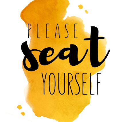 Please seat yourself - Gul af Pluma Posters