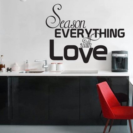 Season Everything with Love - Wallsticker
