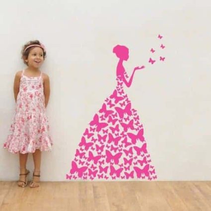 Sommerfugle Dame - Wallsticker