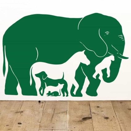 Synsbedrag Med Dyr - Wallsticker