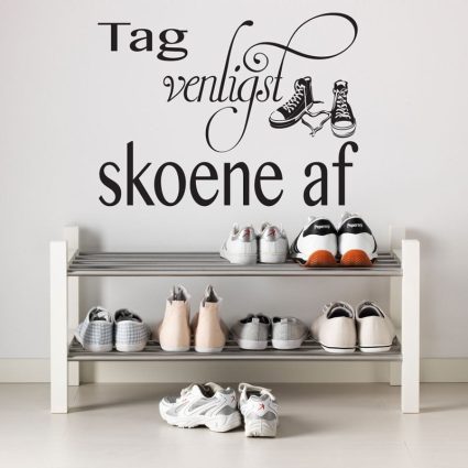 Tag Venligst Skoene Af - Wallsticker