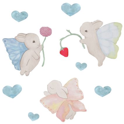 That's Mine Wallstickers - 9 dele - Fairy Bunnies