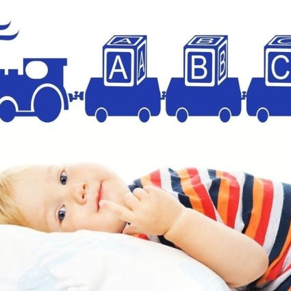 Tog Med ABC - Wallsticker