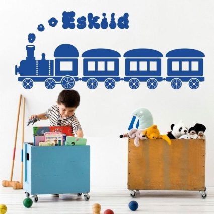 Tog Med Navn - Wallsticker