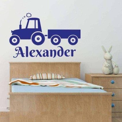 Traktor Med Navn - Wallsticker