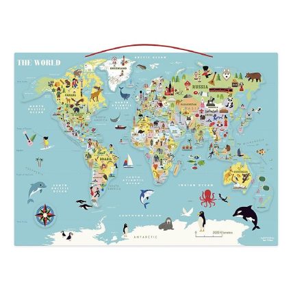 Vilac Verdenskort – Magnetisk – Engelsk Version Vilac Verdenskort - Magnetisk - Engelsk Version