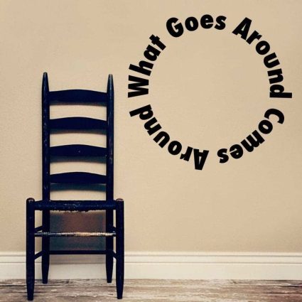What Goes Around - Wallsticker