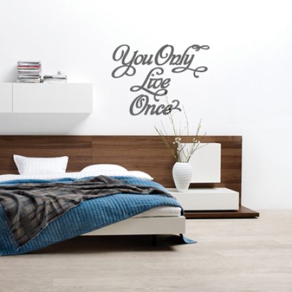You only live once wallsticker af Alan Smithee, 57x43 cm