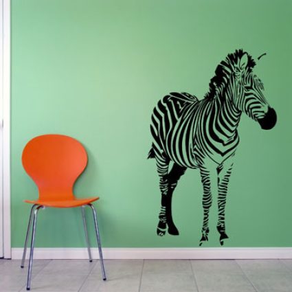 Zebra wallsticker af Heidi Holm Pedersen, 66x100 cm